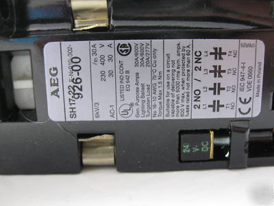 Eec aeg lighting contactor SH17-22 24V dc coil, 30AMP 