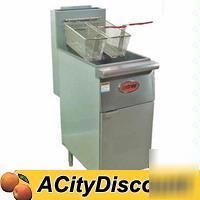 Entree free standing 40LB gas fryer F3 w/ 2 fry baskets