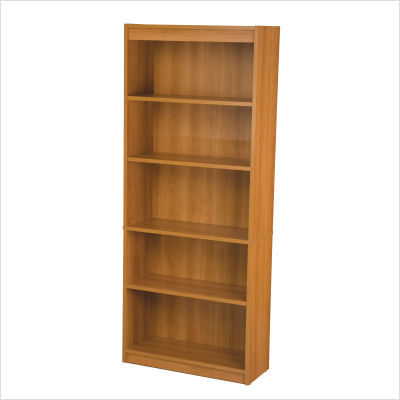 Innova five-shelf bookcase tuscany brown & black