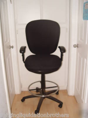 Office chair drafting height, arms, degree adjustable