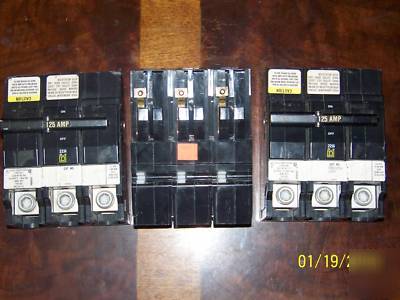 Square d QOB3125VH 125 amp 240 volt circuit breaker 
