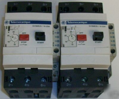 Telemecanique manual motor starter protectors GV3ME25