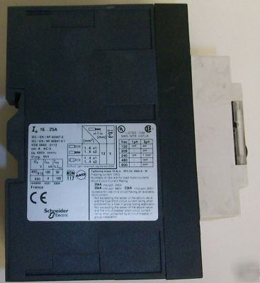 Telemecanique manual motor starter protectors GV3ME25