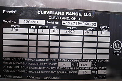 Cleaveland convention steamer 
