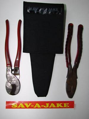 Firefighter wire cutter rescue tool holster sav-a-jake