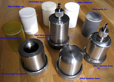 Lab ball mill jar agate teflon zirconia ceramic st. st.
