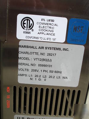 Marshall air autotoast conveyor toaster