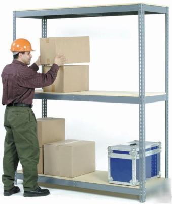 Nexel wide span storage rack wood deck rivet-lock 48X36