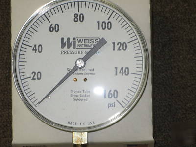 Weiss 0-160 psi pressure gauge 4CTS 4.5