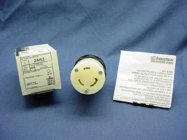 Leviton L10-30 locking connector 30A 125/250V 2663