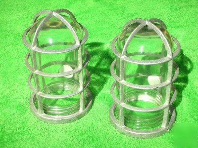 2 killark vcg vag 100 glass light fixture globe & guard