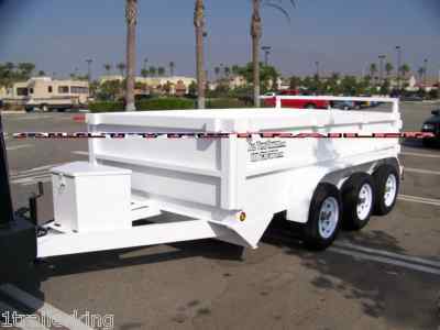 2010 enclosed landscape hydraulic dump trailer w remote