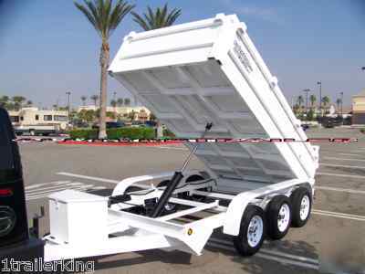 2010 enclosed landscape hydraulic dump trailer w remote