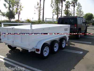 2010 enclosed landscape hydraulic dump trailer w remote