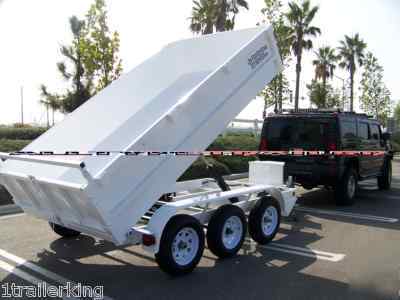 2010 enclosed landscape hydraulic dump trailer w remote