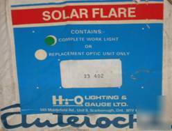 4- hi-q lighting & gauge solar flare work lights 23-402