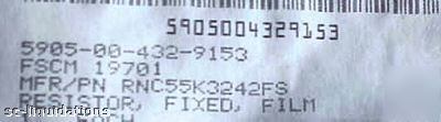 4 resistors, fixed, film, nsn: 5905004329153