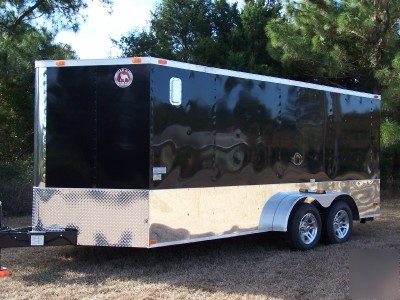 7X16 sport enclosed motorcycle harley cargo trailer '10