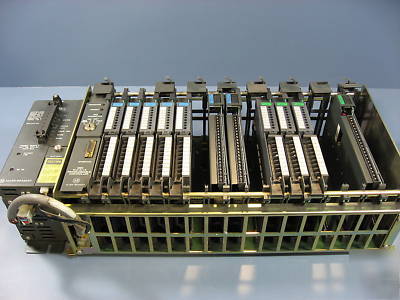 Allen-bradley 1771-A4B 16 slot i/o rack w/11 cards