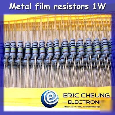 50PCS 220K ohm metal film resistors 1W +/-1%