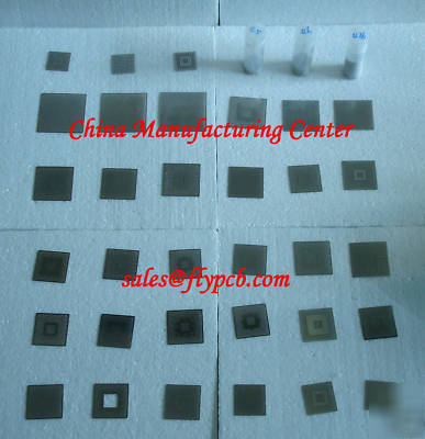 53 pc reballing rework stencil template xbox 360 + ball