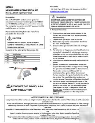 IG0001 furnace igniter for goodman B1401015S B1401018S