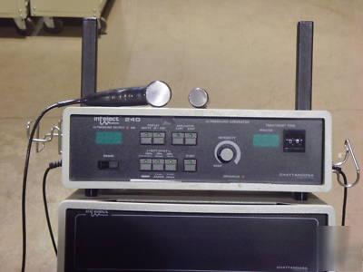 Intelect 240 ultrasound generator, 2 applicators & cart