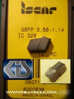 Iscar gsfp 3.56-1.14 IC328 carbide groovng insert,50/pk