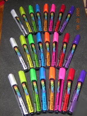 Liquid chalk neon chalk markers pens wet erase 24 pack