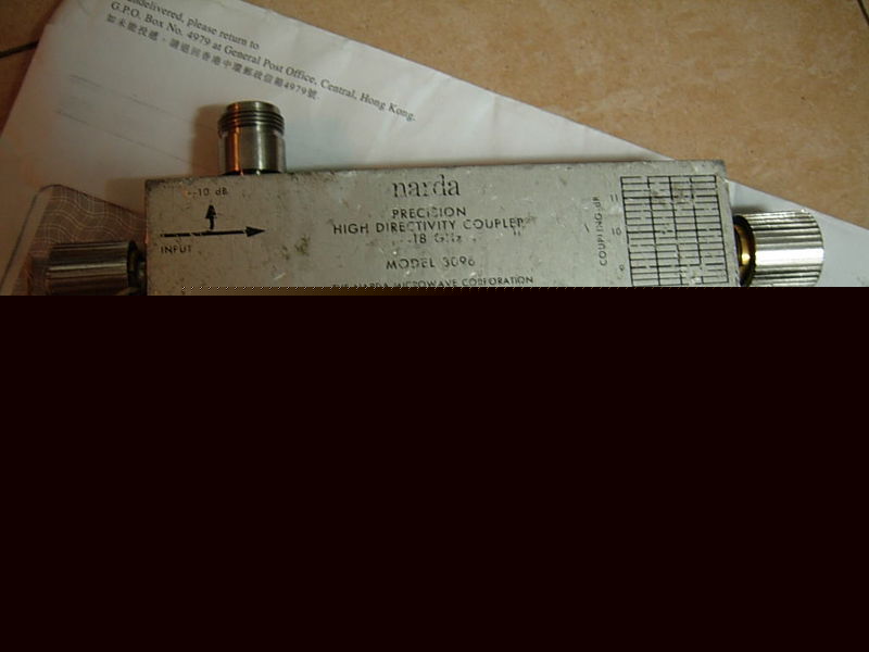 Narda model 3096 directional coupler 7 - 18 ghz, 