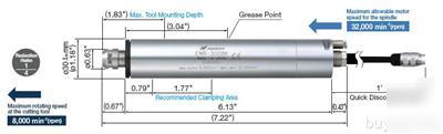 Nsk nakanishi brushless motor spindle emr-3008K 1.18