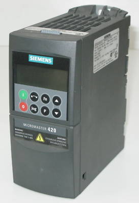 Siemens micromaster 420 frequency inverter 0.55KW 240 v