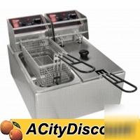 Cecilware EL2X6 electric fryer countertop 2 tank, 120V