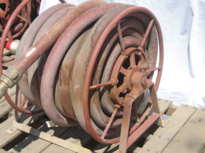 100FT fire water red hose/ reel/ powhatan 250 nozzle