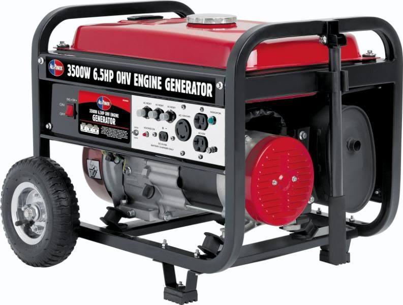 3500 watt 6.5HP ohv electric generator w/ mobility kit