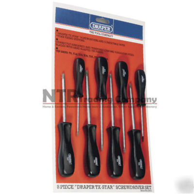 8 pc T8 T10 T15 to T40 tamperproof torx screwdriver set