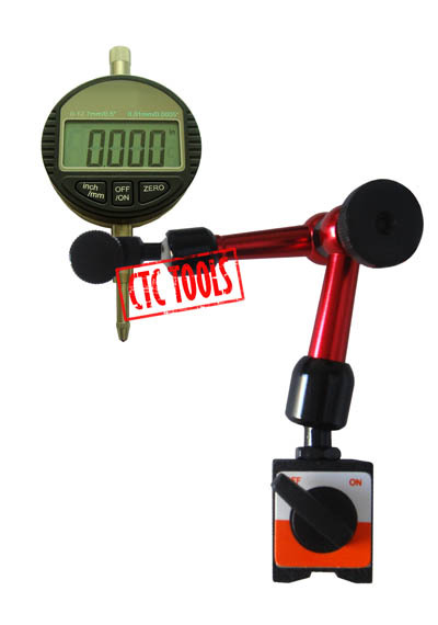 Digital dial indicator gauge gage & magnetic base #D17