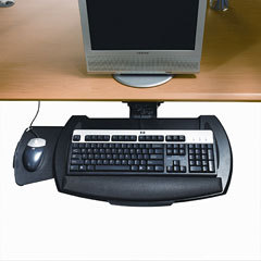 Hon underdesk articulating keyboard platform with mous