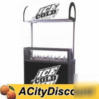 Irp bar drink ice bin kiosk merchandiser w/ canopy