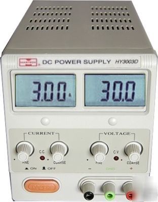Mastech HY3003D dc power supply 0-30 volts @ 0-3 amps