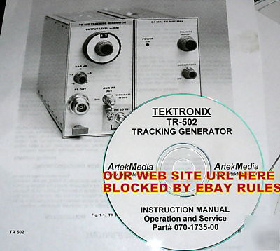 Tektronix TR502 operating & service manual + app note