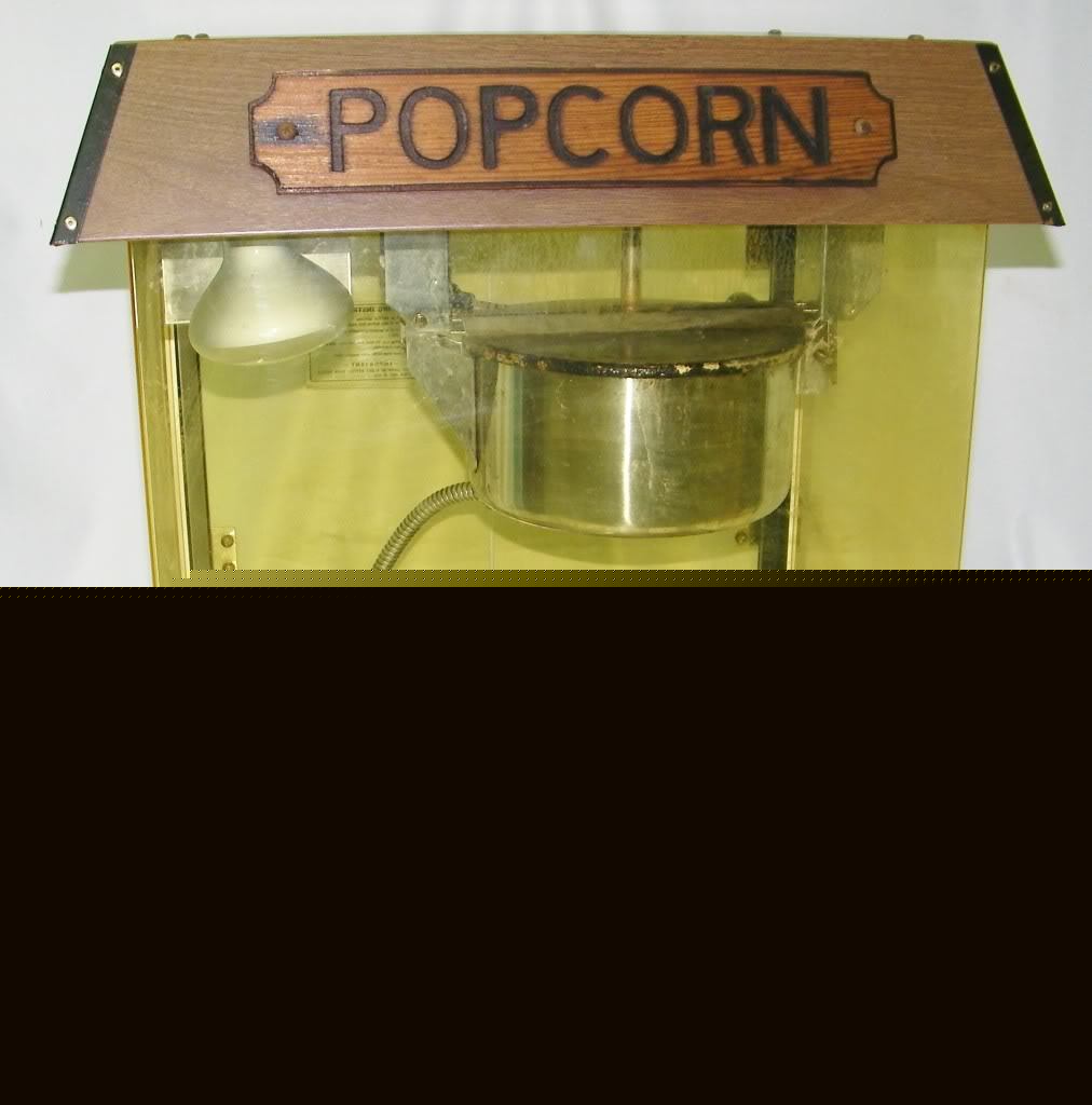 Used star popcorn machine popper countertop wood grain