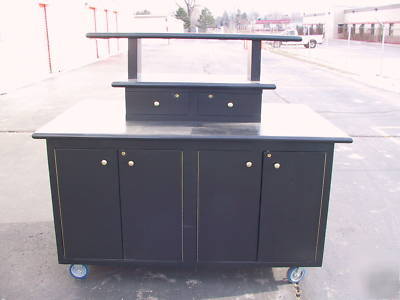 Display unit w/ample storage and electrical 