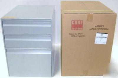 Cube-in-a-box v-series cubicle mobile drawer / pedestal
