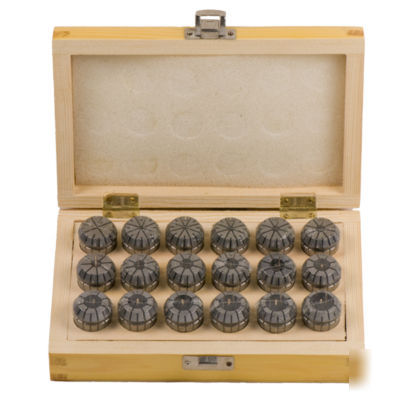 ER25 18 piece english collet set 3/32