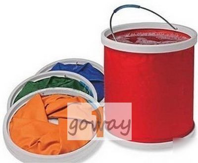 Fishing camping bucket folding water pail 9L 