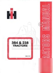 International 384 & 238 tractor operator manual ih