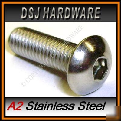 M6 x 25 A2 stainless socket button allen bolts qty:10