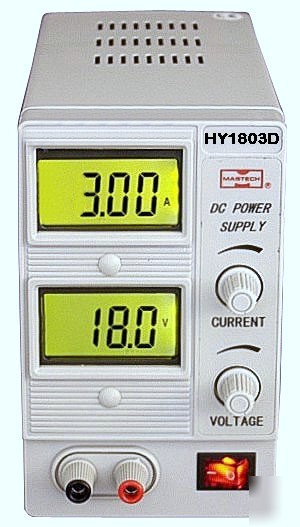 Mastech HY1803D dc power supply var 0-18 volts @ 0-3 a