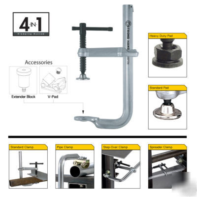 Strong handÂ© 4-in-1 utility clamps 12.5IN 1200LBS